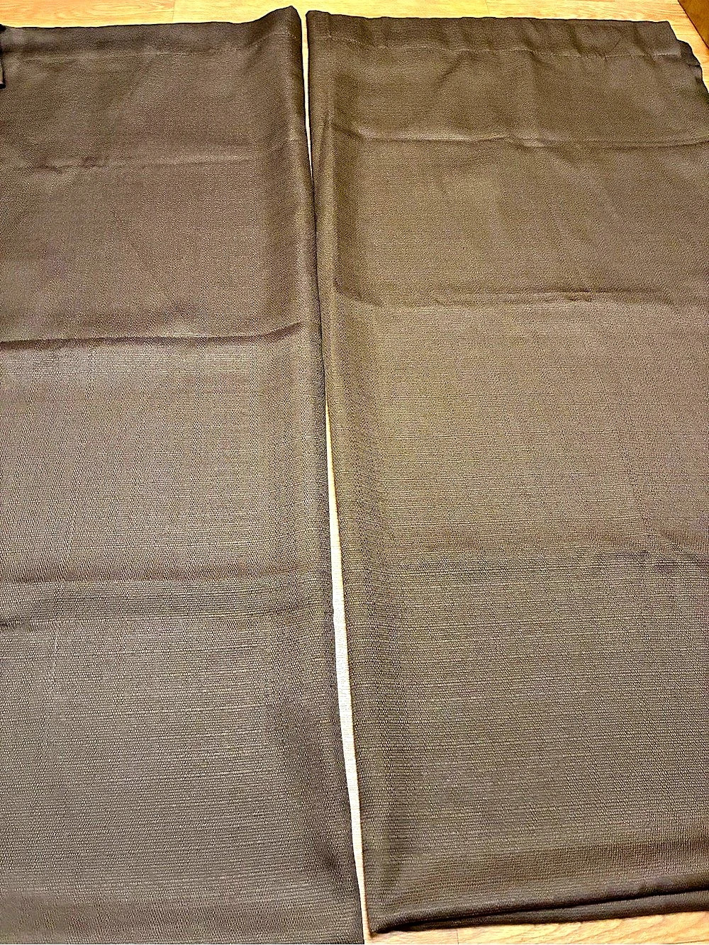 Home Brown Polyester Fabric Panels 1 Pair